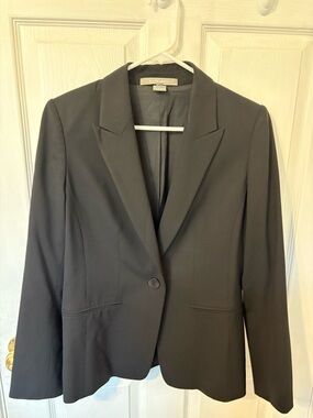 Ellen Trace Wool Women's Black Single-Button Blazer